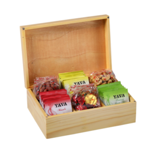 Flavoured Green Tea – Lemon, Masala Chai, Green Tea, Almond, Cashew & Chocolate in Wooden Box