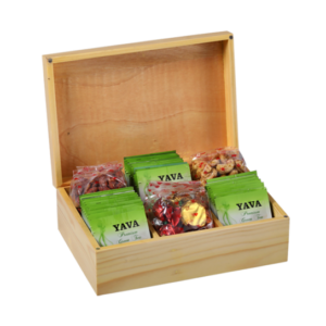 Premium Green Tea, Almond, Cashew & Chocolate in Wooden Box